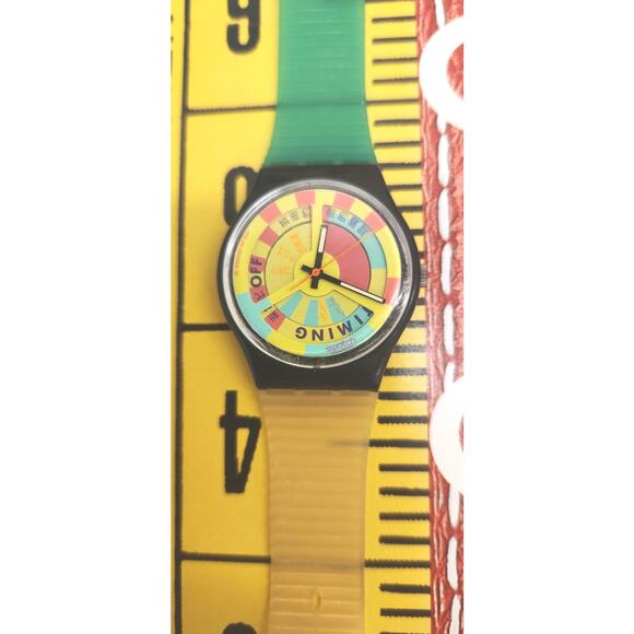 Vintage Swatch watch WORLD RECORD GB721 NON WORKIKG DISPLAY DUMMY - Picture 4 of 9